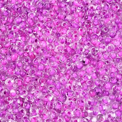 6/0 Inside Colours Transparent Glass Seed Beads SEED-T007-07J-1