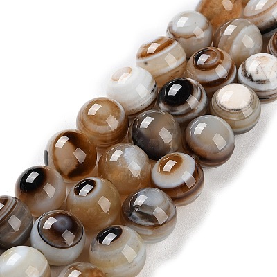 Natural Eye Agate Beads Strands G-NH0019-F02-02-1