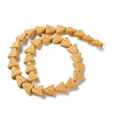 Triangle Dyed Natural Lava Rock Beads Strands G-O126-04A-08-1
