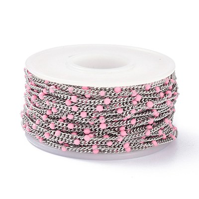 304 Stainless Steel Enamel Curb Chains CHS-P013-01P-08-1