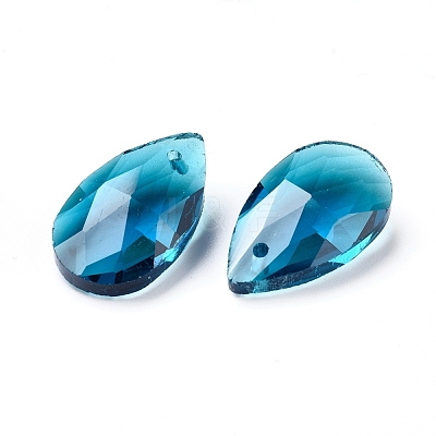 Faceted Glass Pendants GLAA-F069-S-A23-1