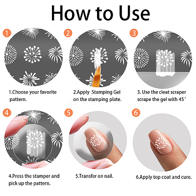 Stainless Steel DIY Nail Art Templates MRMJ-WH0092-042-1