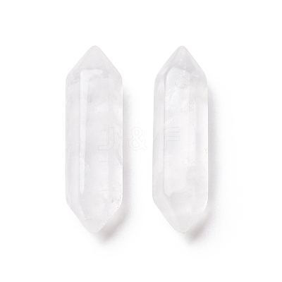 Natural Quartz Crystal Double Terminal Pointed Pendants G-C007-02B-14-1
