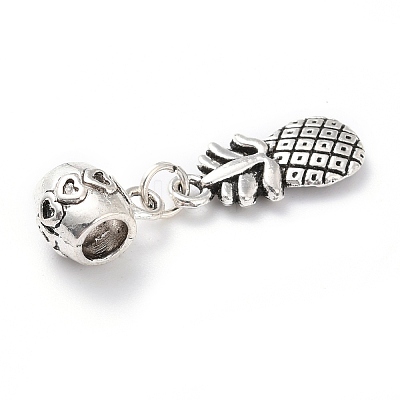 Tibetan Style Alloy European Dangle Charms PALLOY-P224-19AS-1