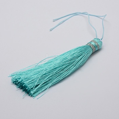 Nylon Tassels Big Pendant Decorations HJEW-L010-07-1