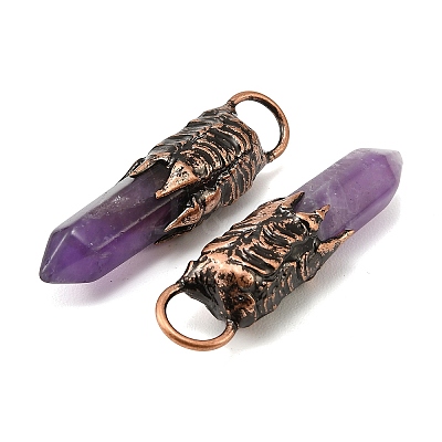 Natural Amethyst Big Pendants G-D102-05R-02-1