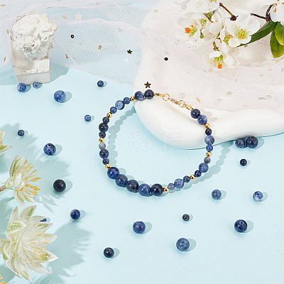 3 Strands 3 Styles Natural Sodalite Beads Strands G-OC0004-58-1