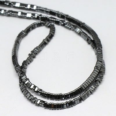 Electroplate Non-magnetic Synthetic Hematite Beads Strands G-J174-3x3mm-07-1