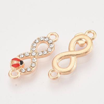 Alloy Rhinestone Links connectors ALRI-T004-14LG-1