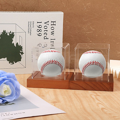 Square Actylic Baseball Display Box ODIS-WH0030-57-1