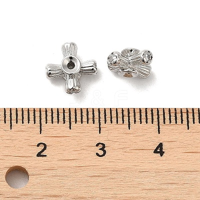 Rack Plating Brass Micro Pave Cubic Zirconia Beads KK-F863-11P-1