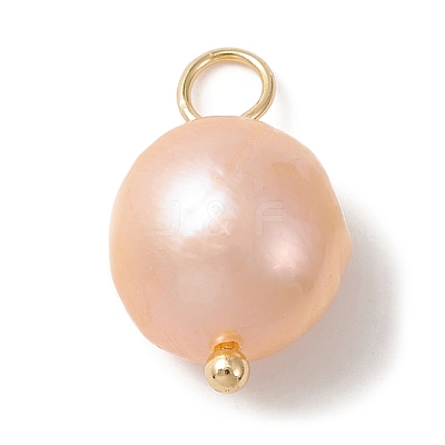 Natural Freshwater Pearl Pendants PALLOY-JF02153-03-1