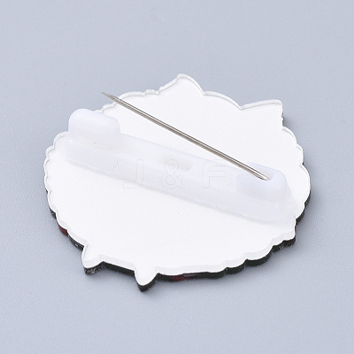Acrylic Safety Brooches JEWB-D006-A07-1