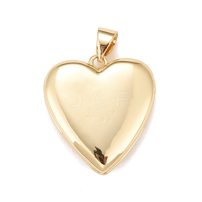 Brass Micro Pave Cubic Zirconia Locket Pendants KK-A161-54G-1