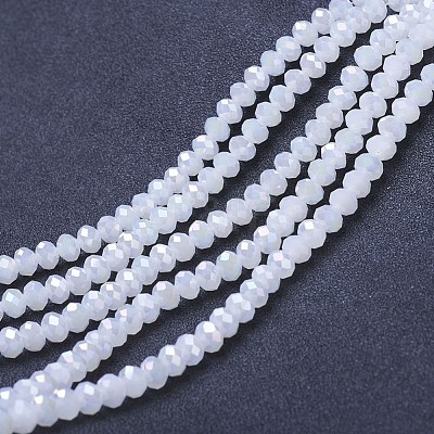Electroplate Glass Beads Strands EGLA-A034-J10mm-B07-1