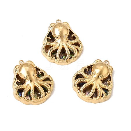 Marine Organism Theme Natural Shell Pendants SH-CBA6E49-01G-D-1