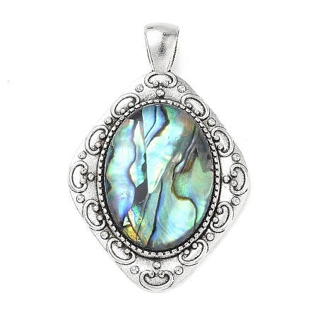 Natural Paua Shell Pendants SH-K001-01C-1