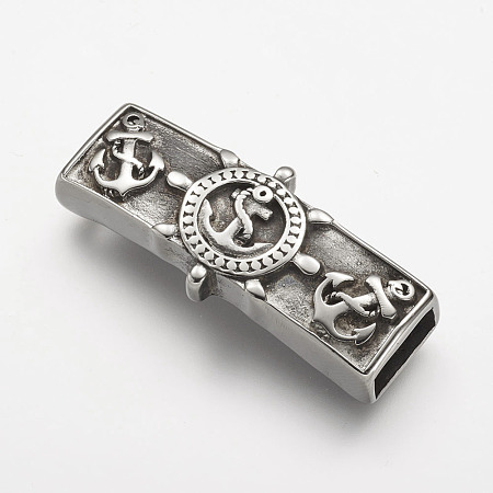 304 Stainless Steel Slide Charms STAS-P169-19AS-1