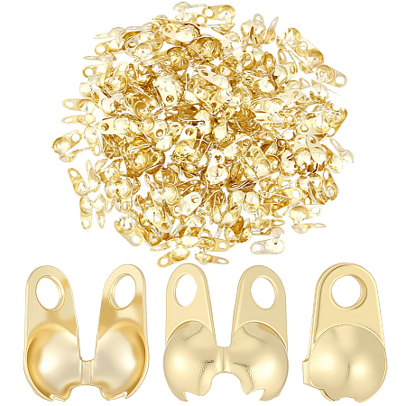150Pcs Brass Bead Tips KK-BBC0027-85A-1