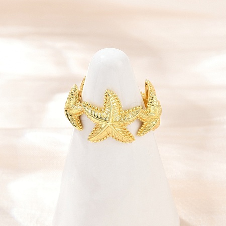 Brass Cuff Rings for Women RJEW-H256-17B-G-1