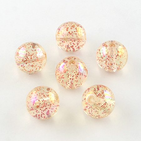 Round AB Color Transparent Acrylic Beads TACR-D005-14mm-08-1