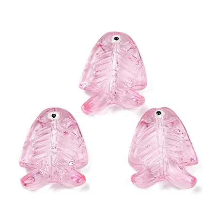 Transparent Glass Enamel Beads LAMP-U004-06R-1