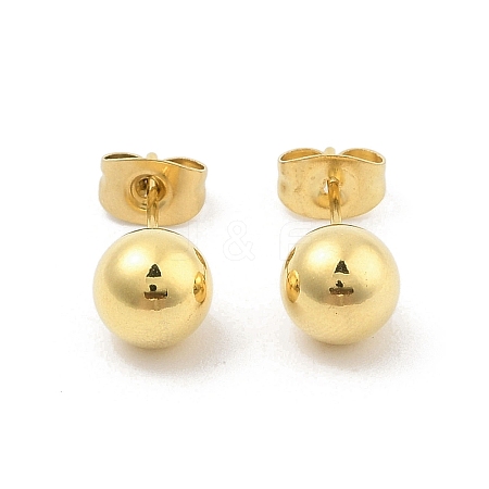 PVD Vacuum Plating 304 Stainless Steel Stud Earrings for Women EJEW-C120-13G-1