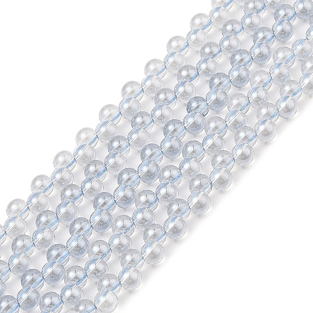 Electroplate Glass Beads Strands GLAA-Q105-01G-1