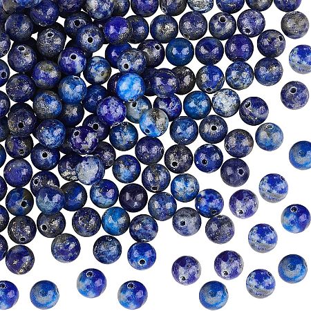 2 Strand Natural Lapis Lazuli Round Bead Strands G-OC0002-28-1