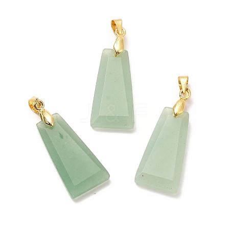 Natural Green Aventurine Pendants G-C045-01G-G-1