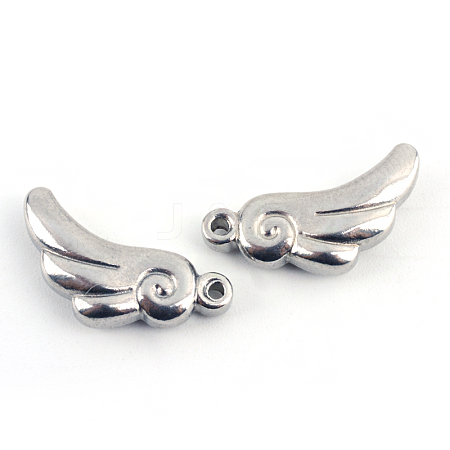 201 Stainless Steel Wing Charms X-STAS-Q192-29-1