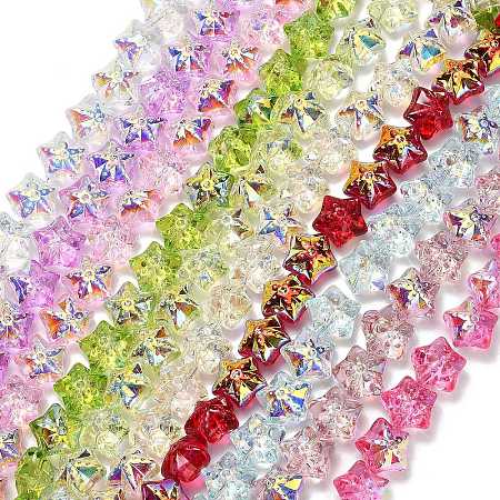 Electroplate Baking Paint Glass Beads Strands EGLA-K061-12A-1