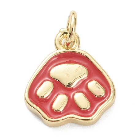 Brass Enamel Pendants ZIRC-J041-05A-1