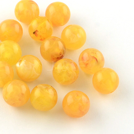 Round Imitation Gemstone Acrylic Beads OACR-R029-12mm-10-1