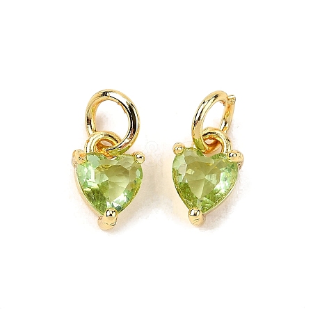 Brass Micro Pave Cubic Zirconia Charms KK-P192-08-G10-1