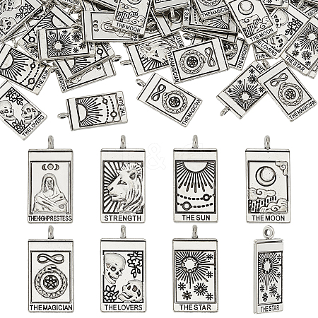 70Pcs 7 Styles Zinc Alloy Pendants FIND-HY0004-08-1