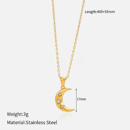 304 Stainless Steel Pendant Necklaces for Women FS-WG3C5F5-14-1