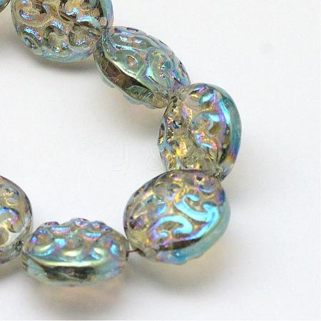 Electroplate Glass Beads Strands EGLA-Q063-04-1