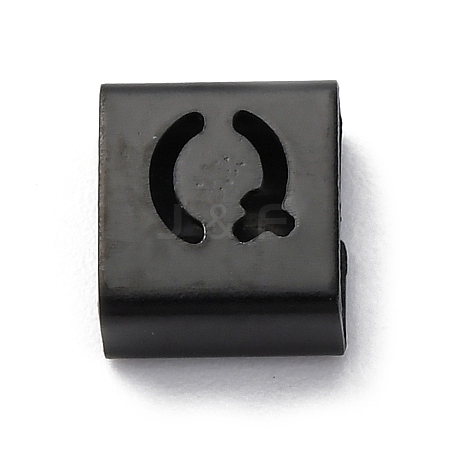 Ion Plating(IP) 304 Stainless Steel Square Slide Charms STAS-L132-06Q-B-1