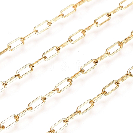 Soldered Brass Paperclip Chains CHC-D025-04G-01-1