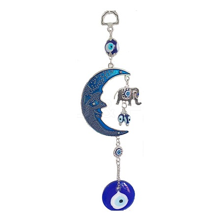 Evil Eye Moon Elephant Disk Amulet Lucky Charm MOST-PW0001-134-1
