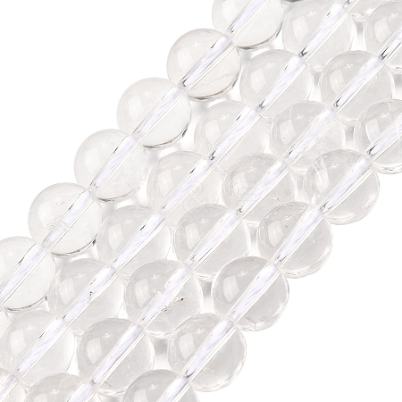 Round Natural Quartz Crystal Bead Strands G-H1648-10mm-01N-AAA-1