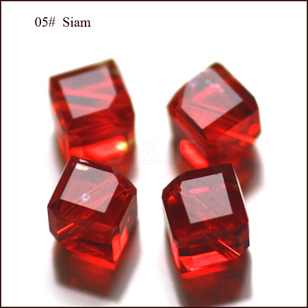 Imitation Austrian Crystal Beads SWAR-F069-6x6mm-05-1