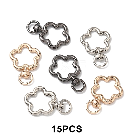 15Pcs 3 Colors Alloy Swivel Clasps FIND-YW0009-39-1