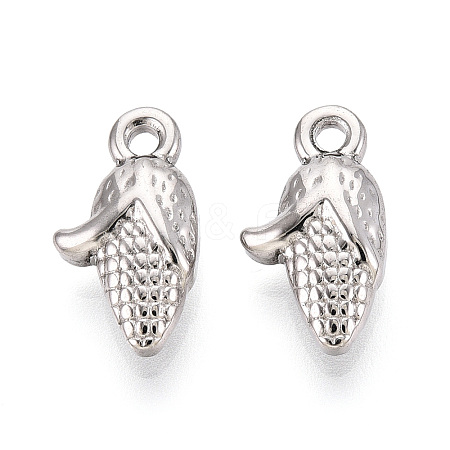 304 304 Stainless Steel Corn Charms STAS-T067-46P-1