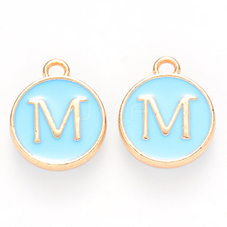 Golden Plated Alloy Enamel Charms LS-ENAM-S118-04M-1