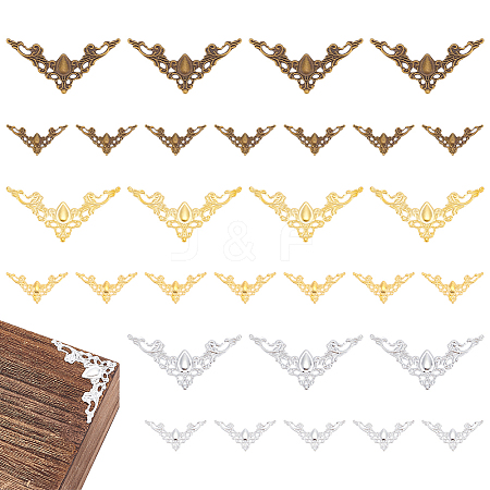 120Pcs 6 Styles Iron Filigree Joiners Links IFIN-PH0002-34-1