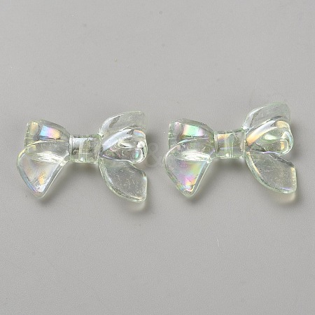 UV Plating Iridescent Transparent AB Color Plated Acrylic Beads LS-TACR-WH0029-01B-1