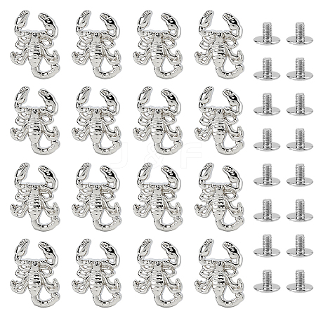 16Bags Scorpion Alloy with Iron Decorative Rivets BUTT-FH0001-035D-1