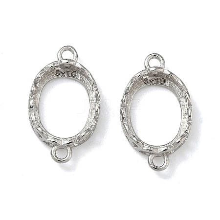 925 Sterling Silver Connector Cabochon Settings STER-NH0019-01P-02-1